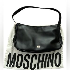 MOSCHINO AUTHENTIC NYLON LOGO SHOULDER BAG